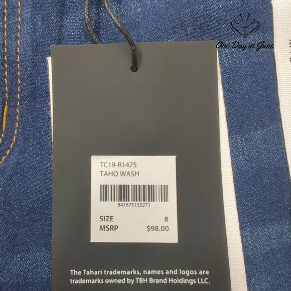 Tahari Kelly Mid Rise Skinny Jeans Size 8 - Picture 2 of 6